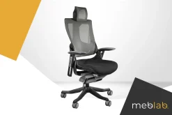 Ergonomiczny fotel biurowy WAU 2 czarny siatka/tkanina