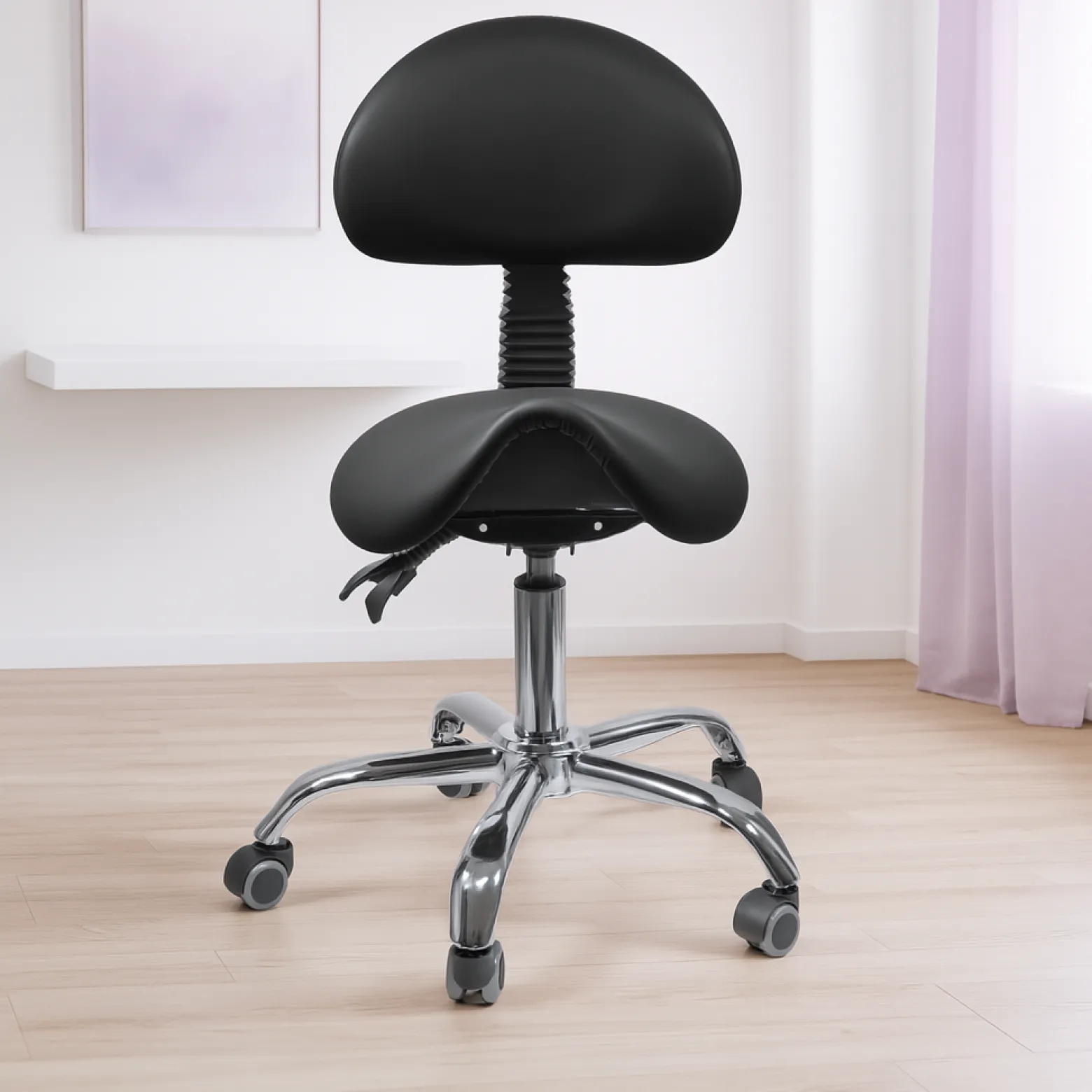Ergonomiczny hoker regulowany SELLA 1 czarny