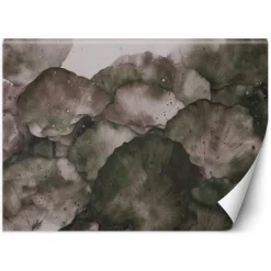 Feeby Fototapeta, Liście lotosu akwarela 150x105