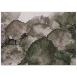 Feeby Fototapeta, Liście lotosu akwarela 150x105