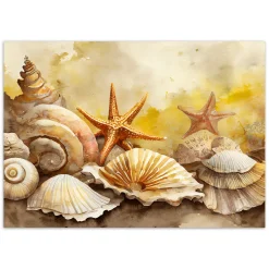 Feeby Fototapeta, muszle i rozgwiazdy malowany 150x105