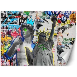 Feeby Fototapeta, Rzeźba Dawida i Statua Wolności NY 150x105