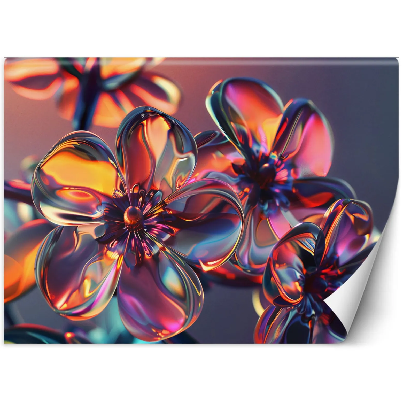 Feeby Fototapeta, Szklane kwiaty w pastelowych barwach 150x105