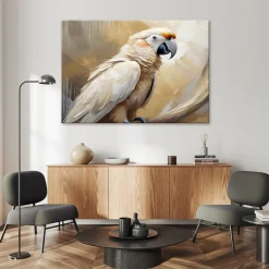 Feeby Obraz, AI Papuga ptaki malowany 60x40