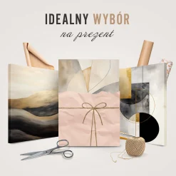 Feeby Obraz na płótnie, Abstrakcja Beżowo Szara 60x40