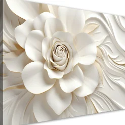 Feeby Obraz na płótnie, Biały kwiat 3D 60x40