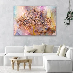 Feeby Obraz na płótnie, Kwiaty drzewo życia 60x40