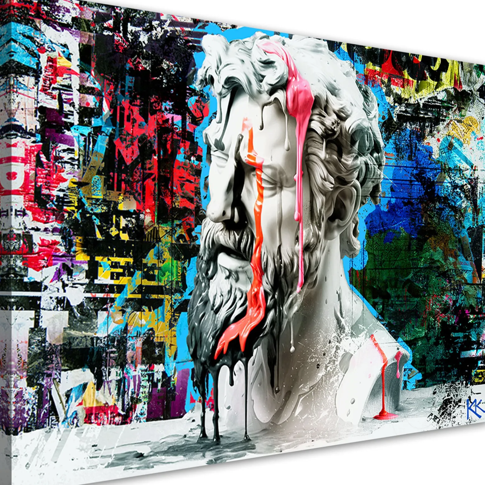 Feeby Obraz na płótnie, Rzeźba Posejdona Graffiti 60x40