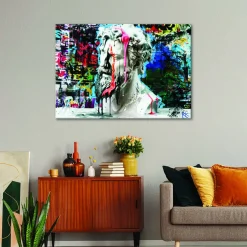 Feeby Obraz na płótnie, Rzeźba Posejdona Graffiti 60x40