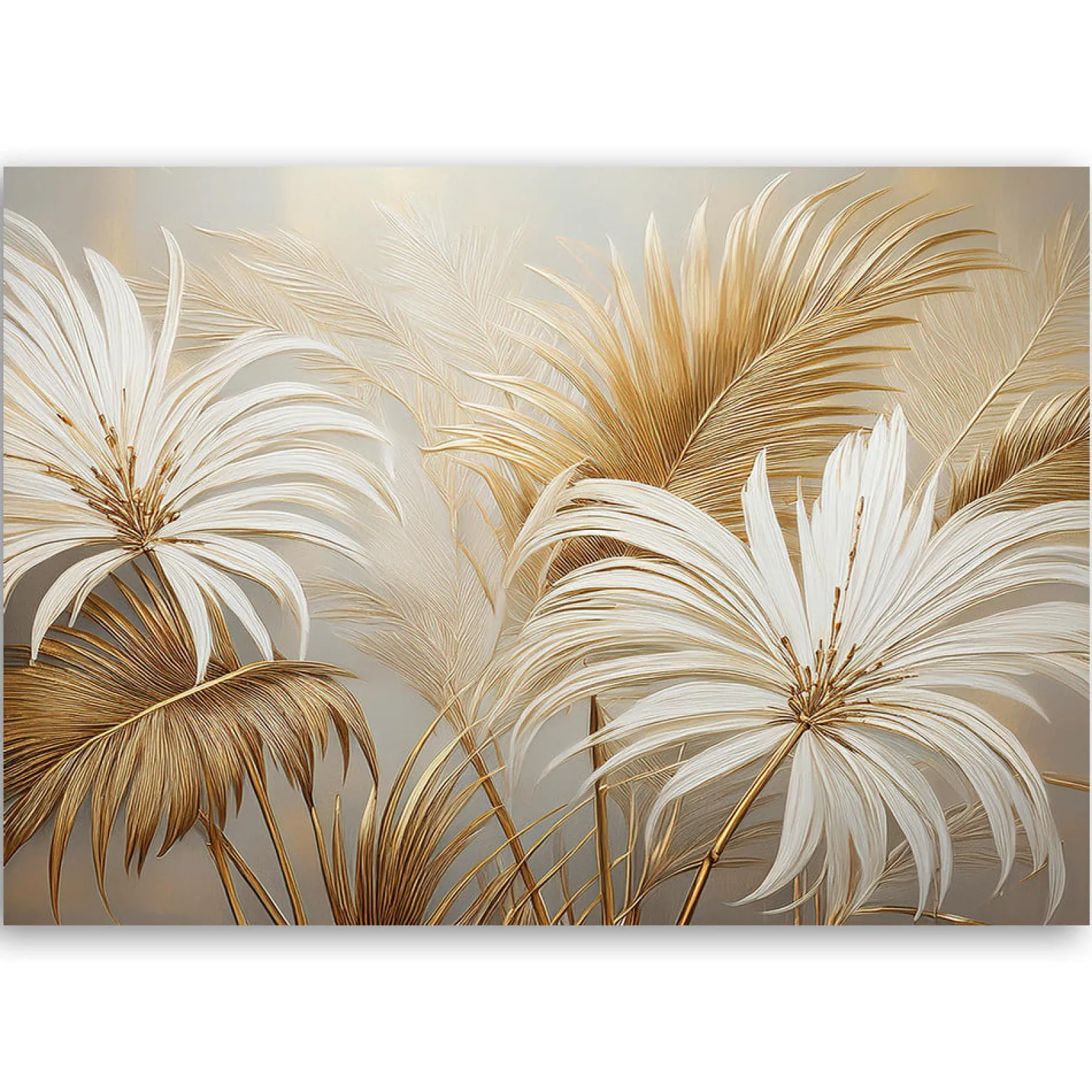 Feeby Obraz na płótnie, Tropikalne Liście Botanika 60x40