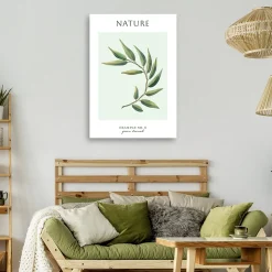 Feeby Obraz na płótnie, Zielona gałązka - Natura 40x60