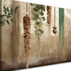 Feeby Obraz, Wiszące liście scandi boho 60x40
