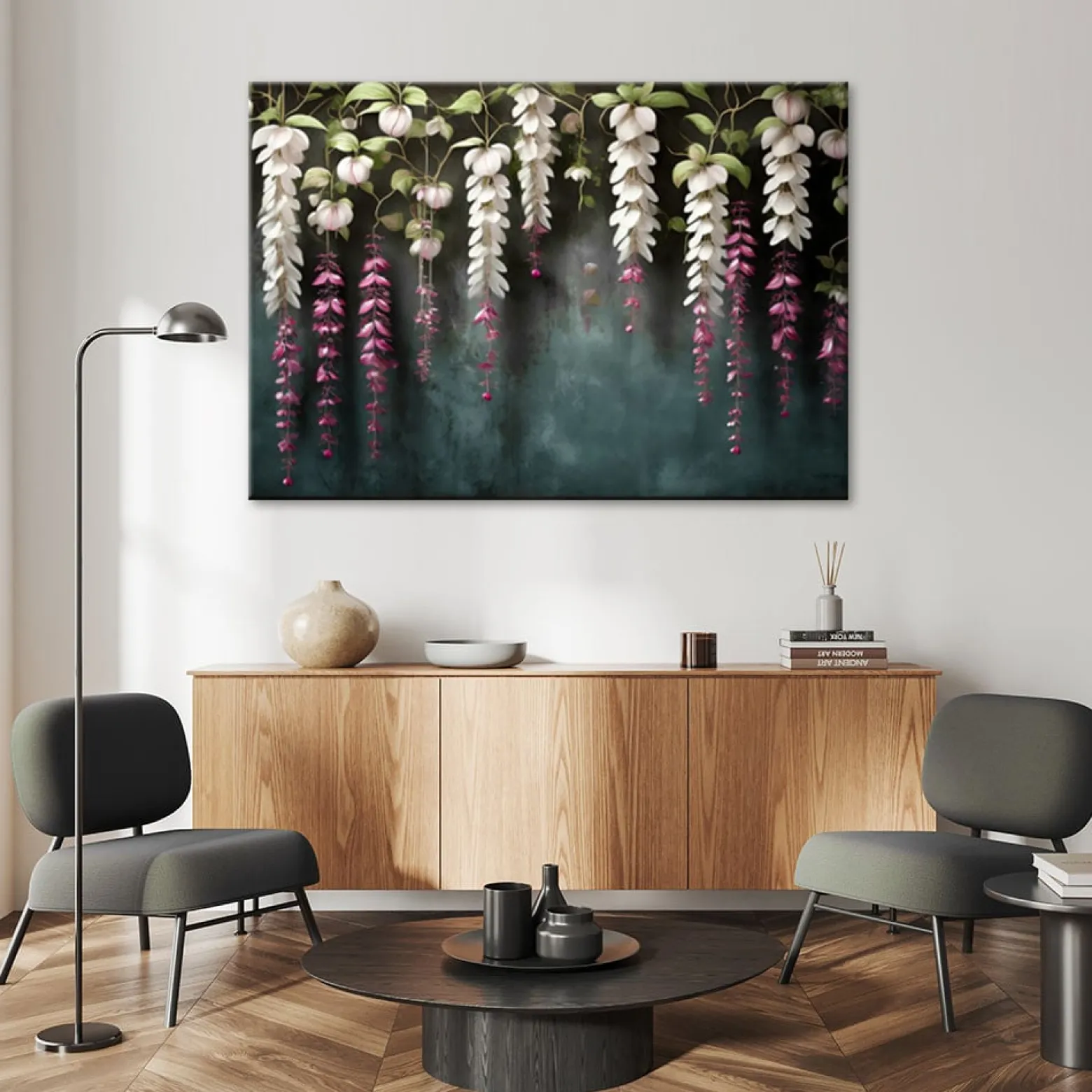 Feeby Obraz, Zwisające kwiaty wisteria 60x40