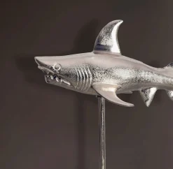 Figurka dekoracyjna Rekin Aluminium Maritim 70 cm Metalowa Dekoracja