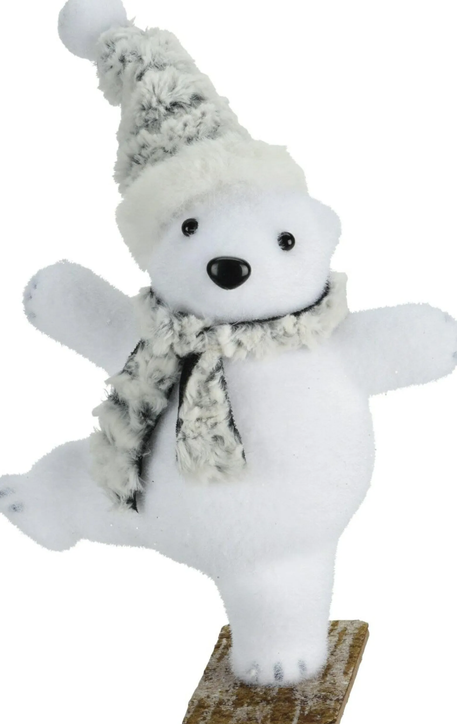 Figurka Miś polarny w szarej czapce
