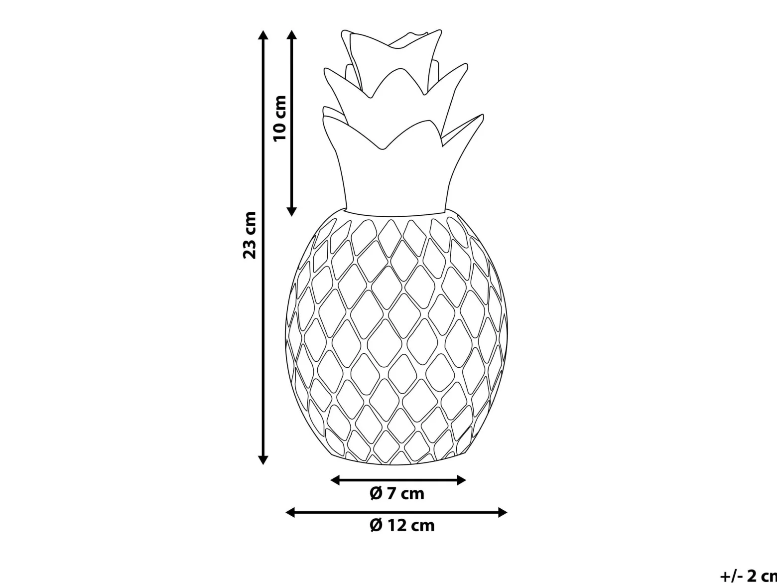 Figurka ozdobna ceramiczna ananas biała