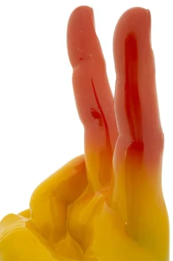 Figurka w kształcie dłoni z wielokolorowej żywicy, 16x13x36,5 cm