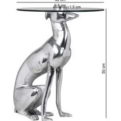FineBuy Stolik boczny metal srebrny