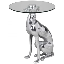 FineBuy Stolik boczny metal srebrny