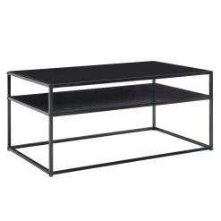FineBuy Stolik kawowy metal czarny