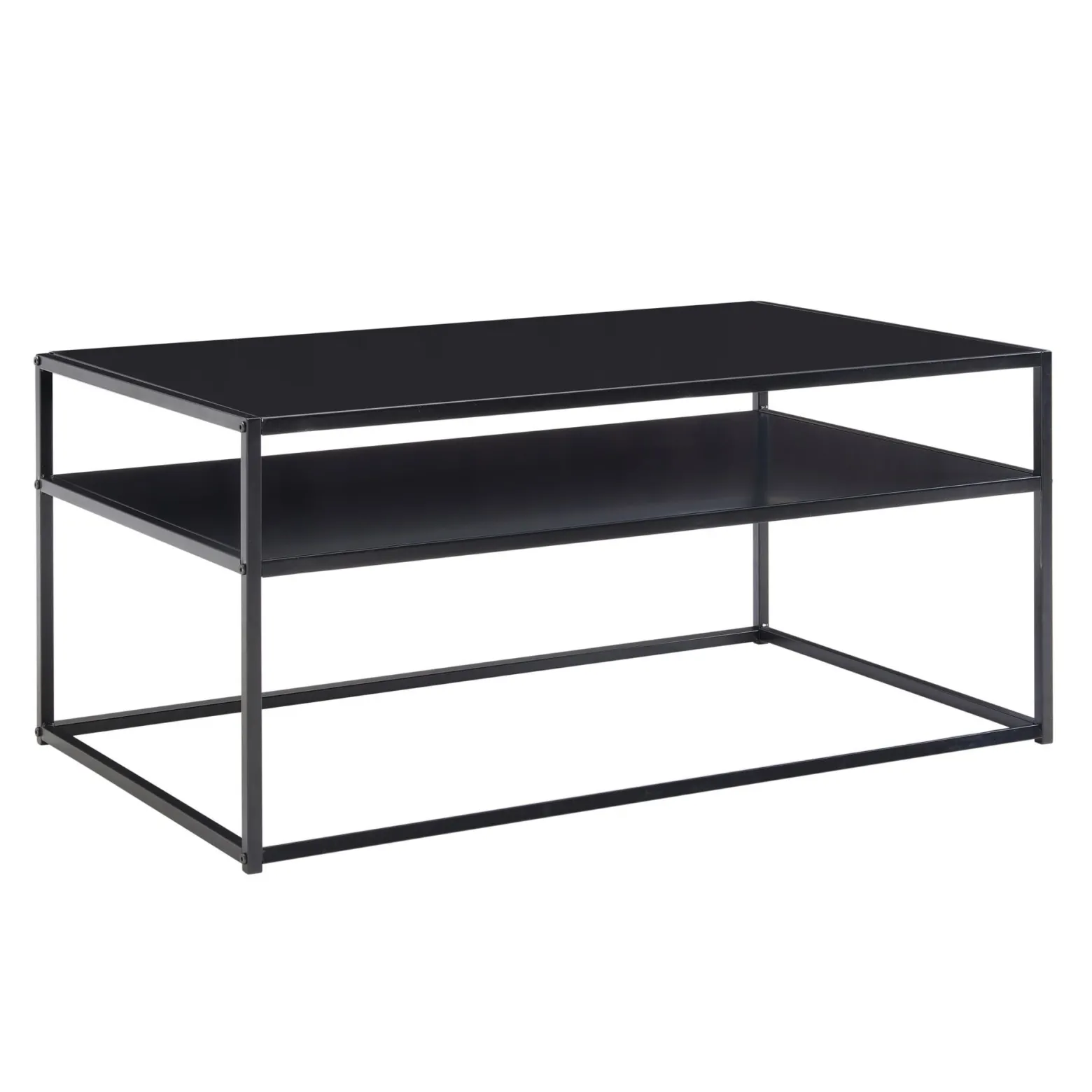 FineBuy Stolik kawowy metal czarny