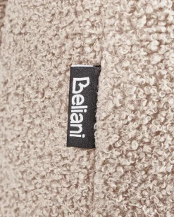 Fotel boucle metalowe nóżki beżowy