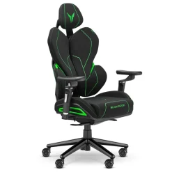 Fotel gamingowy Blackrazor czarno/zielony tkanina