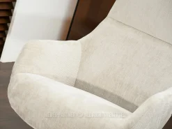Fotel armando beżowy tkanina, podstawa beż