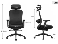 Fotel biurowy ergonomiczny ANGEL fizjO z funkcją masażu
