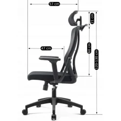 Fotel Biurowy Ergonomiczny Krzesło Obrotowe JULIET Czarny