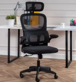 Fotel biurowy LETI ergonomiczny Mesh zagłówek Tilt regulowany