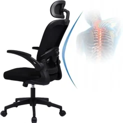 Fotel biurowy obrotowy Mistral Black mikrosiatka do biurka KO28CZ