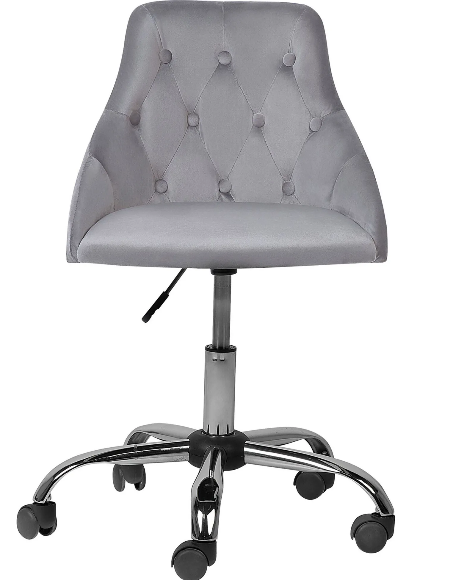 Fotel biurowy obrotowy welur szary