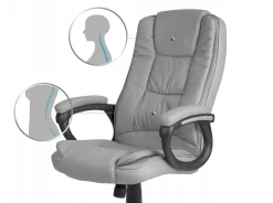 Fotel biurowy szary ergonomiczny komfortowy do pracy i relaksu STILO