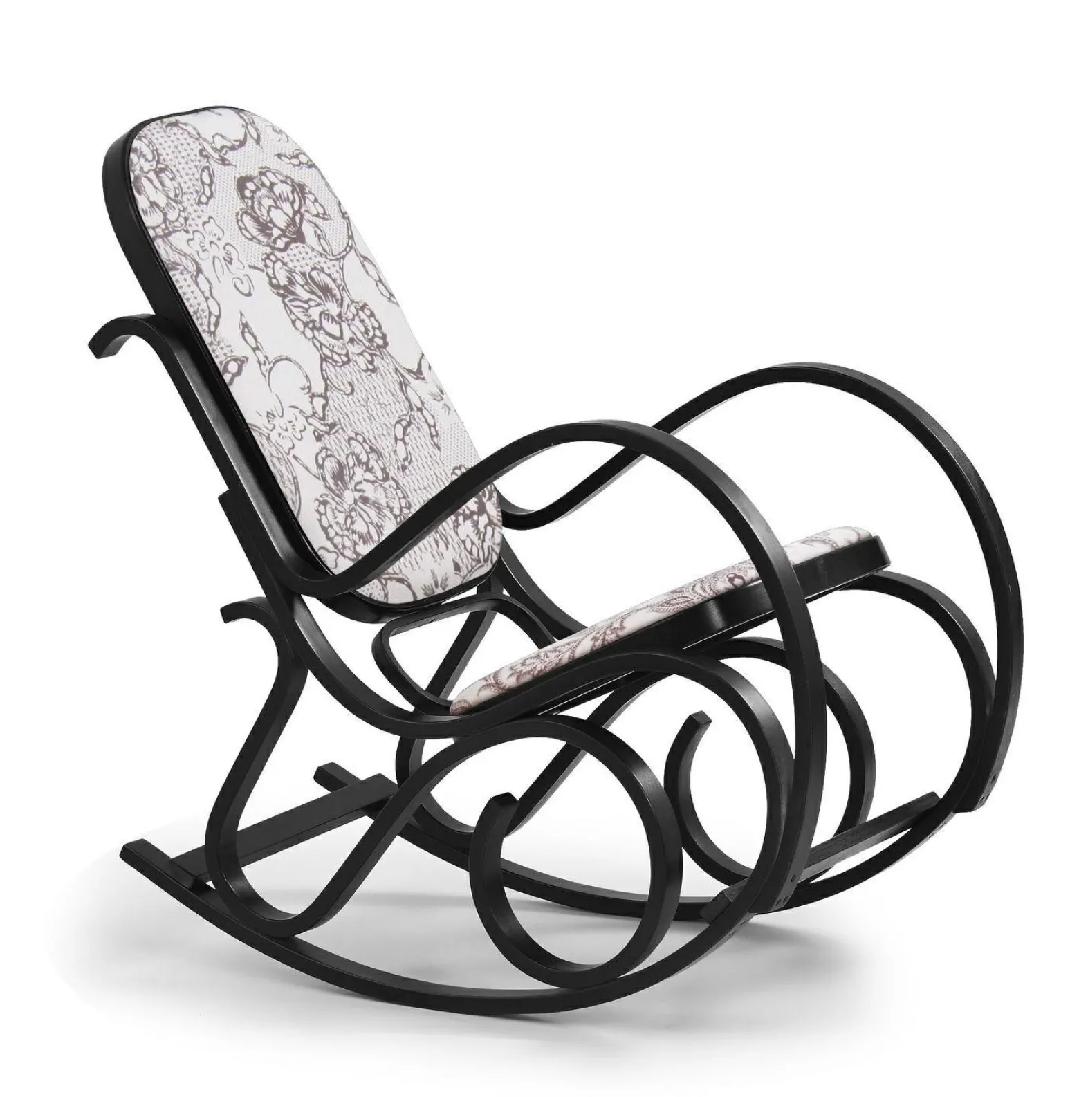 Fotel bujany Ferda wenge/ print