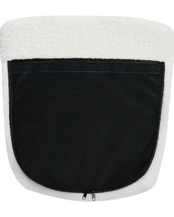 Fotel bujany tapicerowany boucle biały