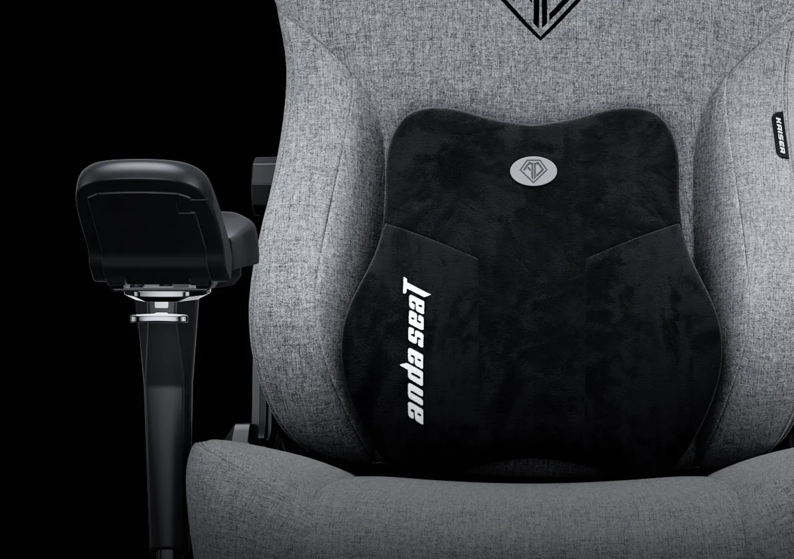 Fotel gamingowy Kaiser 3 PRO XL Anda Seat materiałowy szary
