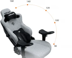 Fotel gamingowy Kaiser 3 PRO XL Anda Seat materiałowy szary