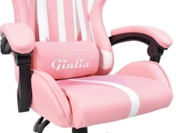 Fotel gamingowy różowy Giulia Pink