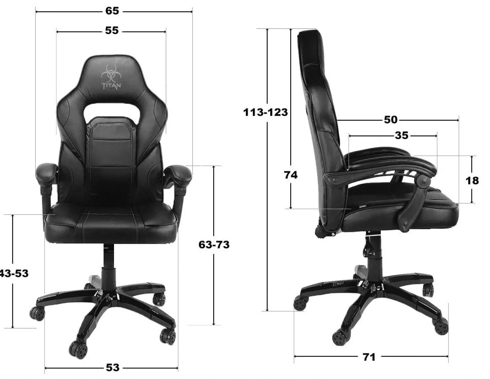 Fotel obrotowy do biurka TITAN BLACK ALCANTARA BASIC