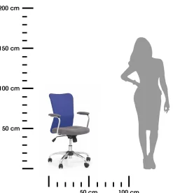 Fotel obrotowy halmar niebieski nowoczesny 95cm