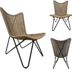 Fotel ogrodowy mocny leżak boho rattan Rimini
