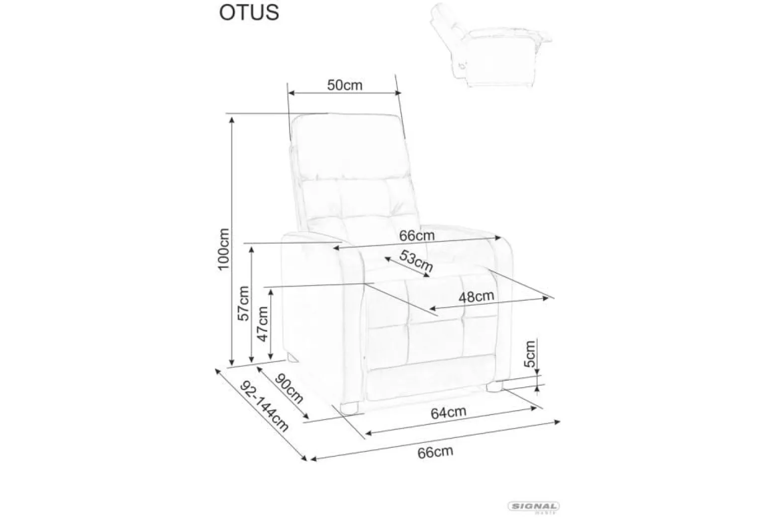 Fotel rozkładany do salonu OTUS VELVET czarny