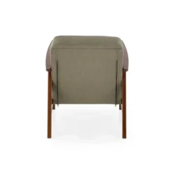 Fotel tapicerowany MILANO 1S oliwkowy/orzech