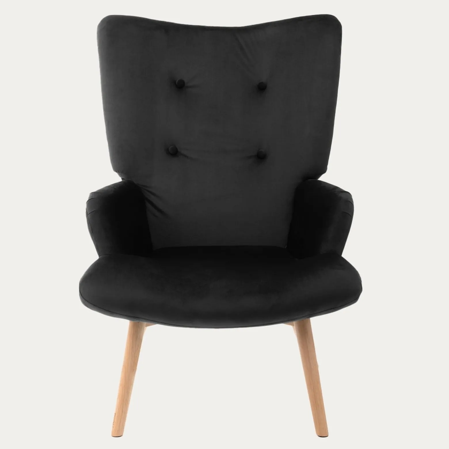 Fotel tapicerowany MOSS VELVET czarny