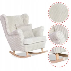 Fotel uszak Rene bujany skandynawski Family Meble sztruks beżowy TOP