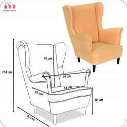Fotel uszak skandynawski MAX Family Meble