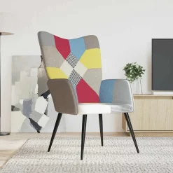 Fotel Wypoczynkowy Tapicerowany Patchwork Do Salonu Pokoju