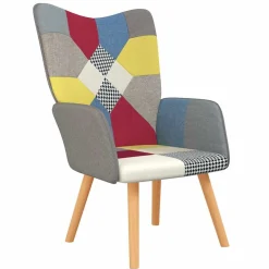 Fotel Wypoczynkowy Tapicerowany Patchwork Do Salonu Pokoju