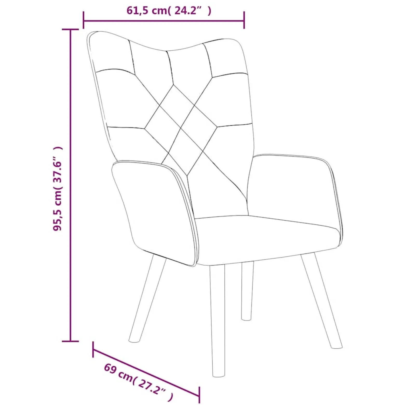 Fotel Wypoczynkowy Tapicerowany Patchwork Do Salonu Pokoju
